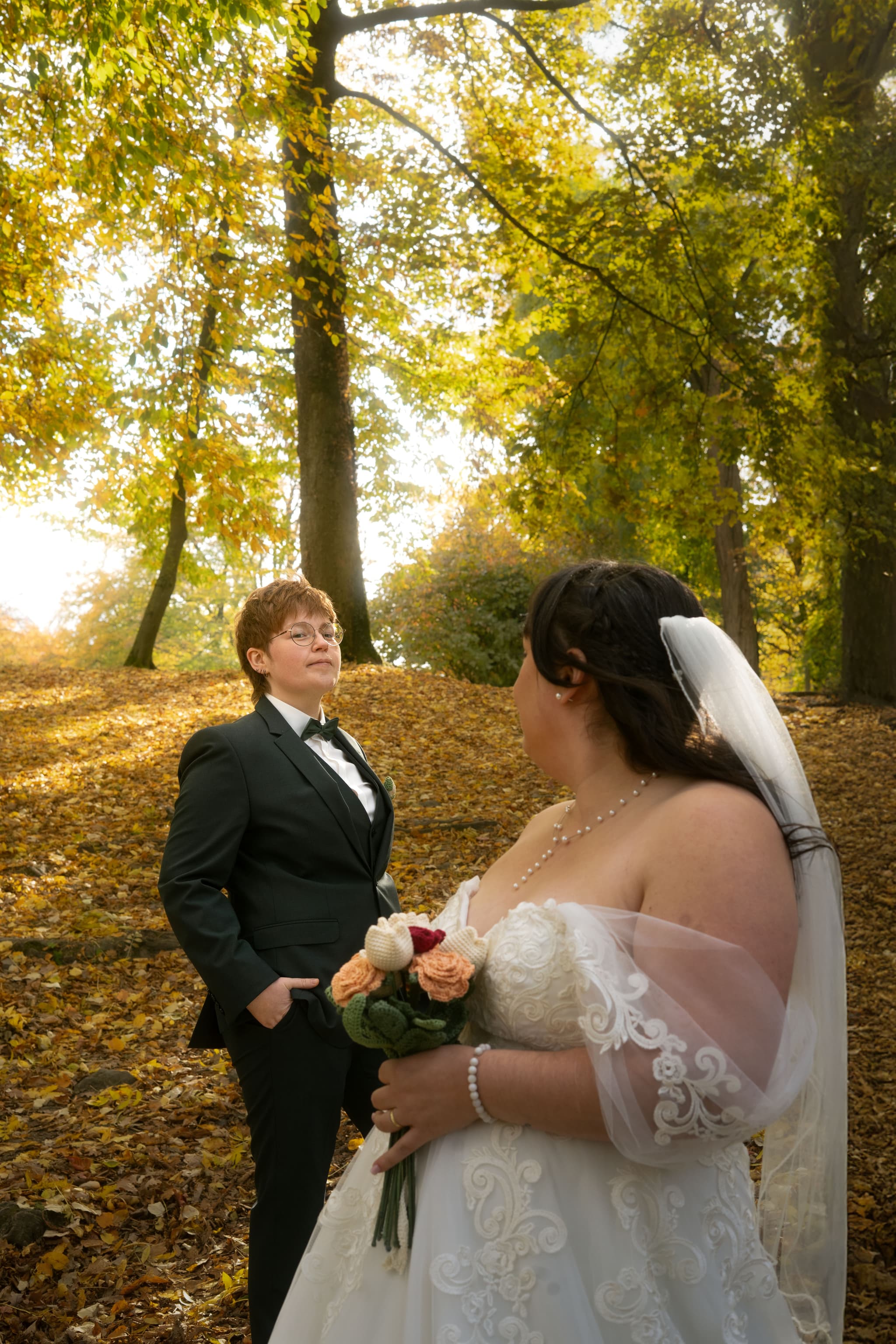 Portrait marié noir et blanc